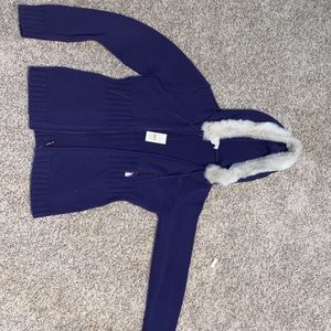 Hooded zip up sweater